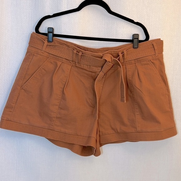 Ryegrass shorts -‎ burnt orange /brown - with matching belt size 18W - Picture 1 of 11